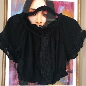 NWT cropped embroidered blouse from forever 21